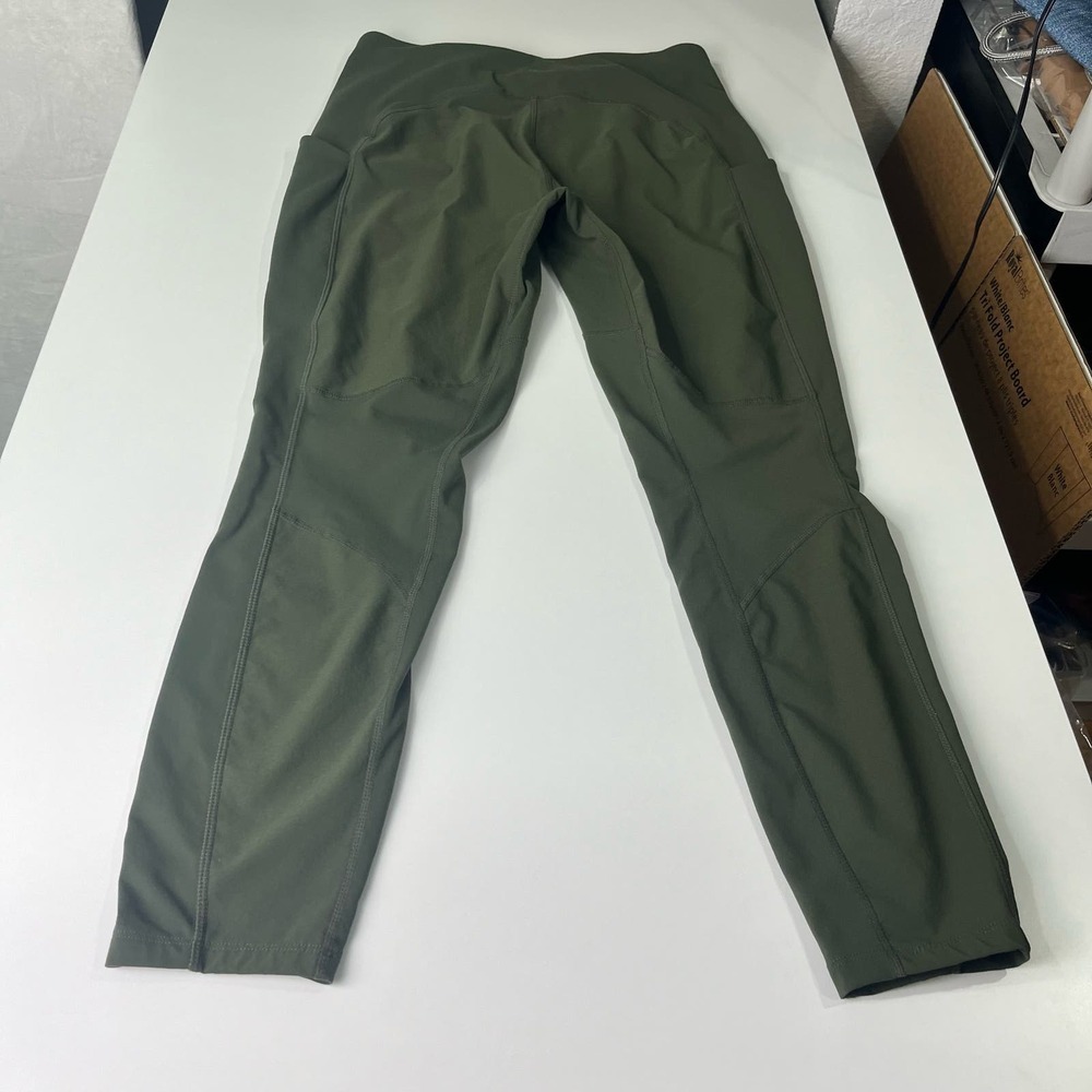 Title Nine Sylvan Hybrid Hiking Tights Leggings Pants Size Medium Olive Green - Picture 8 of 16